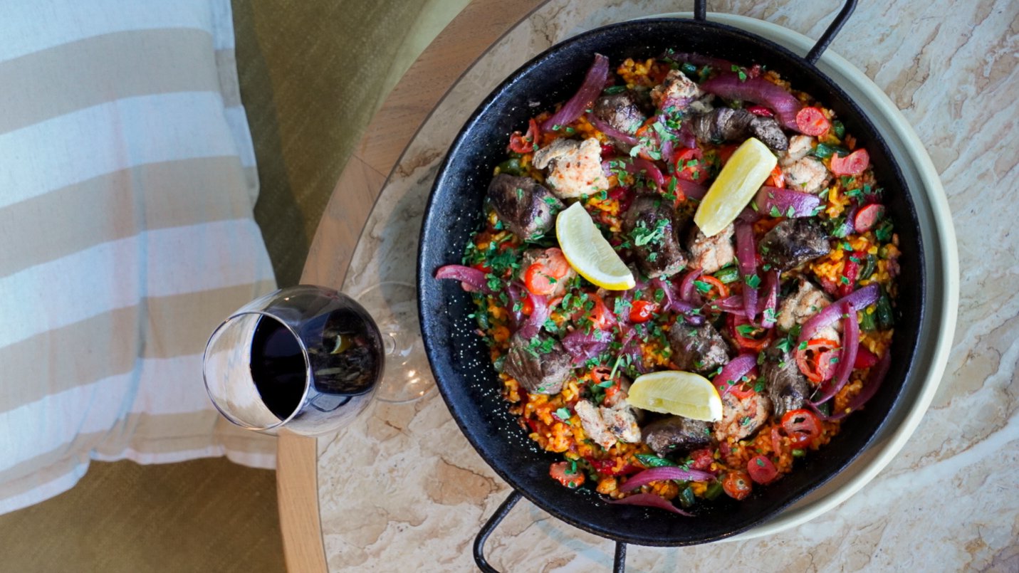 paella plate Mulga Bills Supper Club