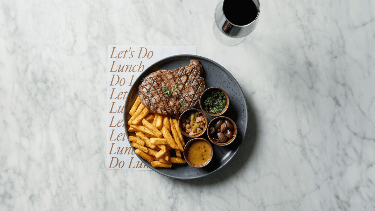 Scotch Fillet & Red Wine lunch deal by Navala