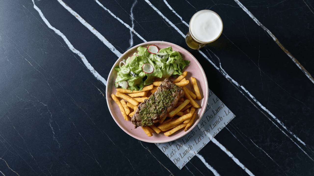 Steak and drink lunch offer by Fig & Olive